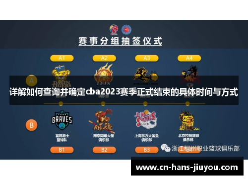 详解如何查询并确定cba2023赛季正式结束的具体时间与方式